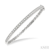 2 ctw Round Cut Diamond Bangle in 14K White Gold